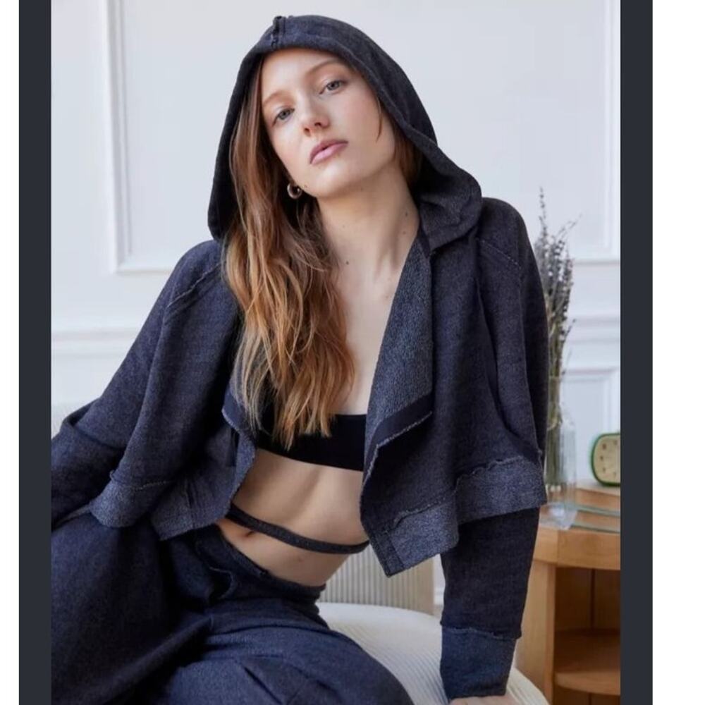 Out From Under Koa open-front hoodie from Urban Outfitters NEW french terrycloth